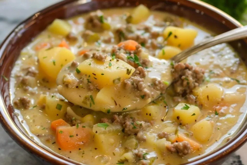 Creamy Hamburger Potato Soup