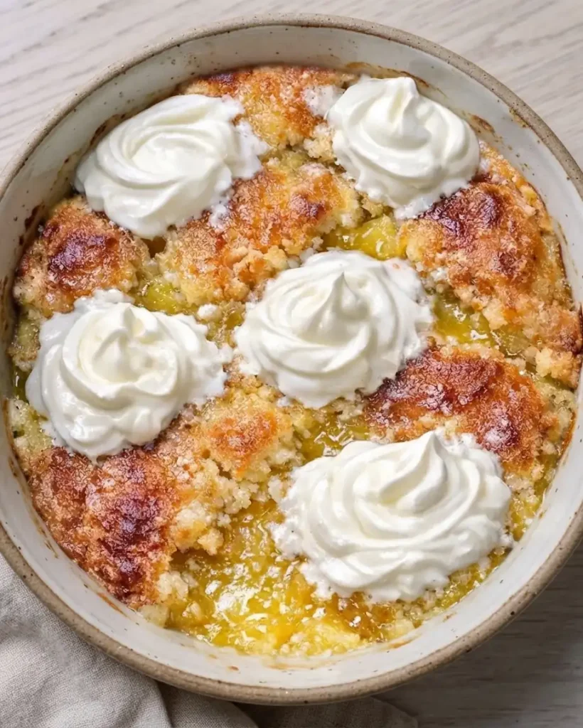 Slow Cooker 3-Ingredient Whipped Lemonade Cobbler