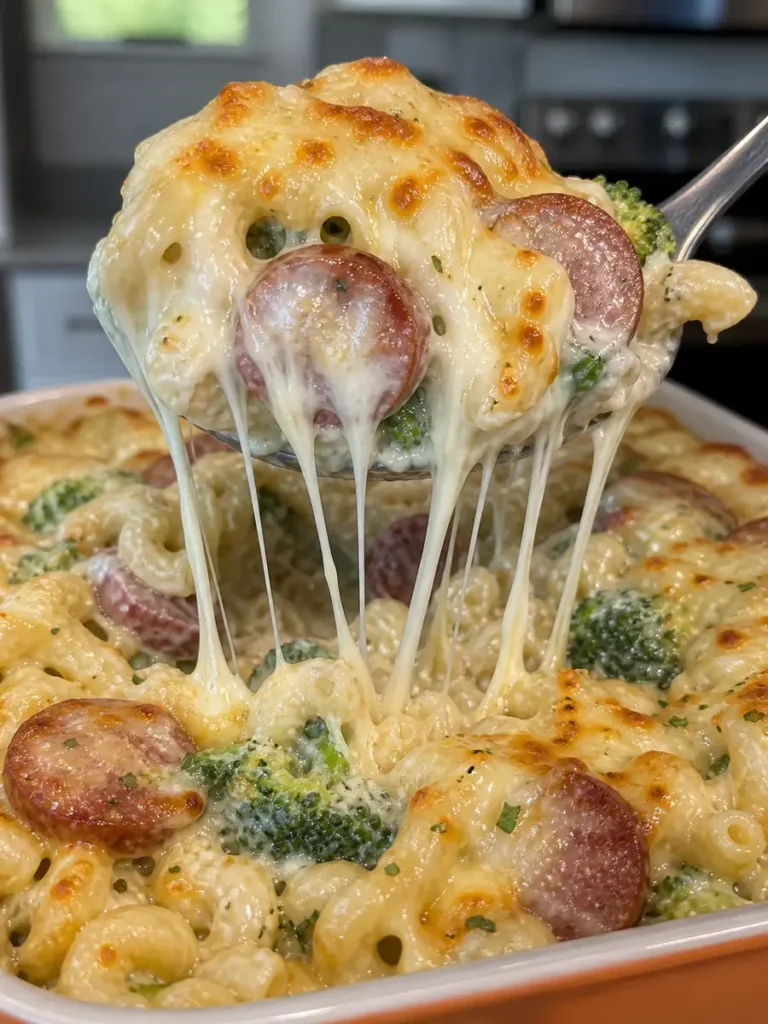 Cheesy Ranch Kielbasa Pasta Bake