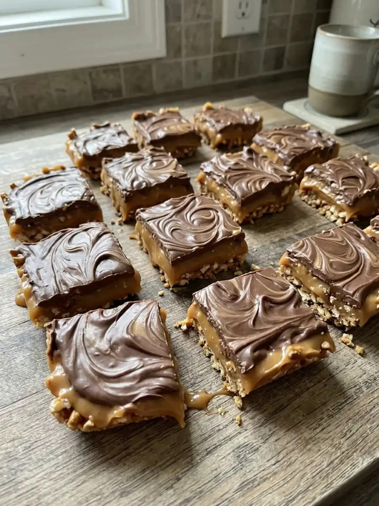 4-Ingredient Caramel Pretzel Bars