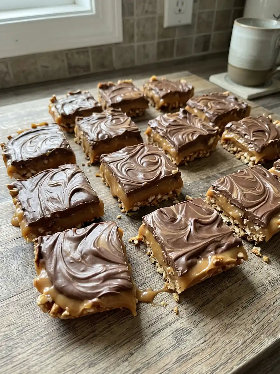 4-Ingredient Caramel Pretzel Bars