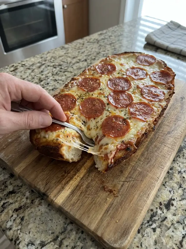 Pepperoni Garlic Butter Pizza Bread